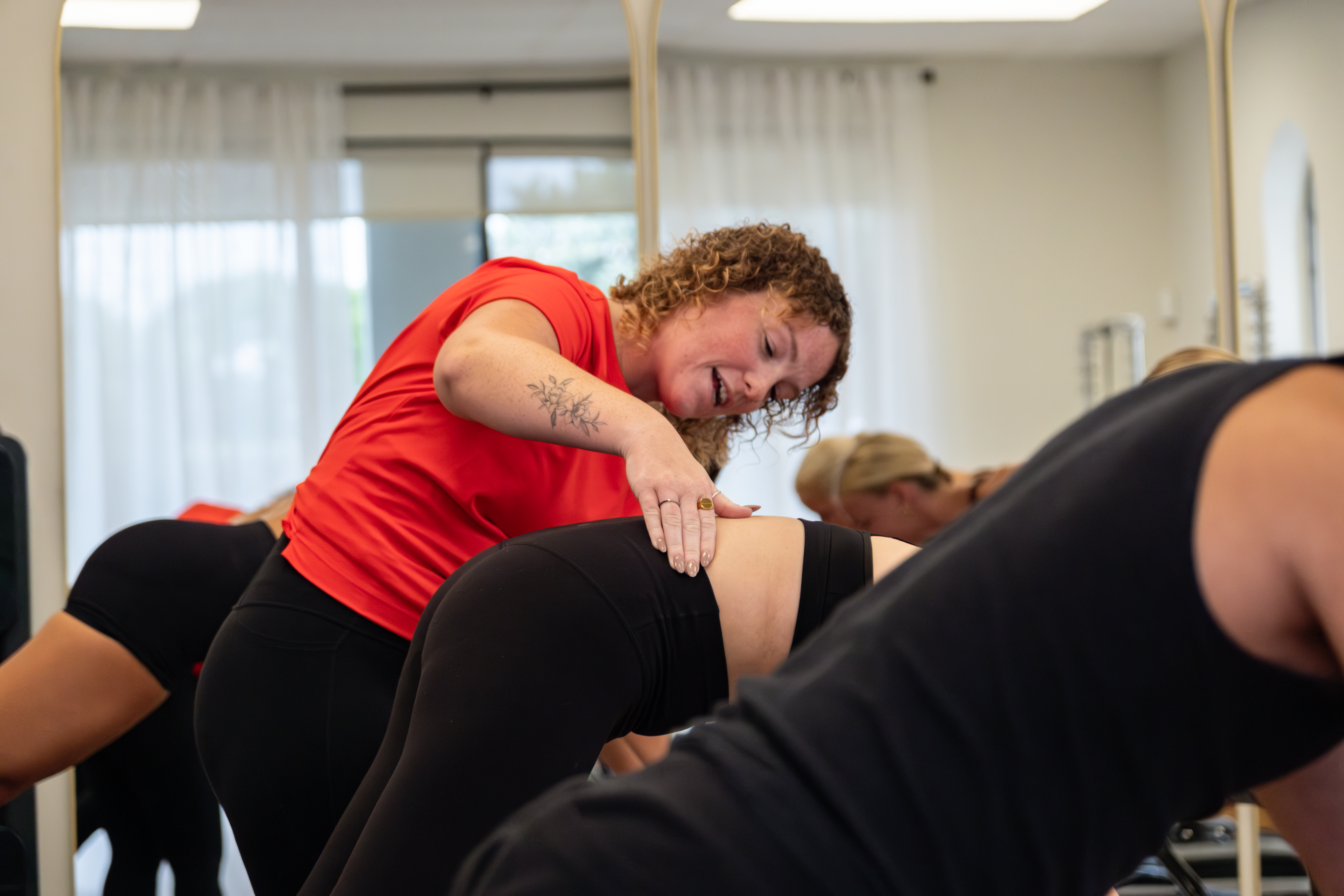 Pilates class in session